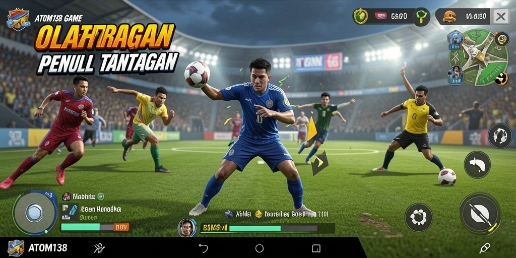 Tampilan gameplay seru dalam ATOM138 dengan berbagai cabang olahraga.