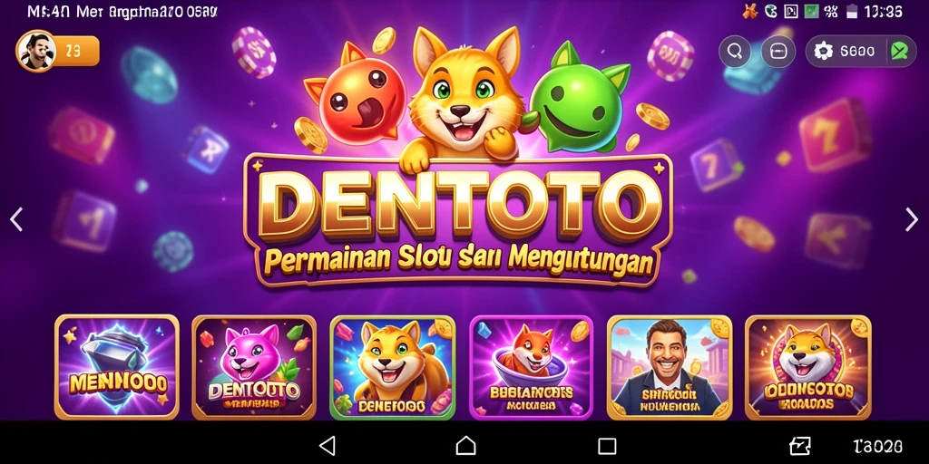 Screenshot DENTOTO menampilkan gameplay Slot yang seru dan interaktif.