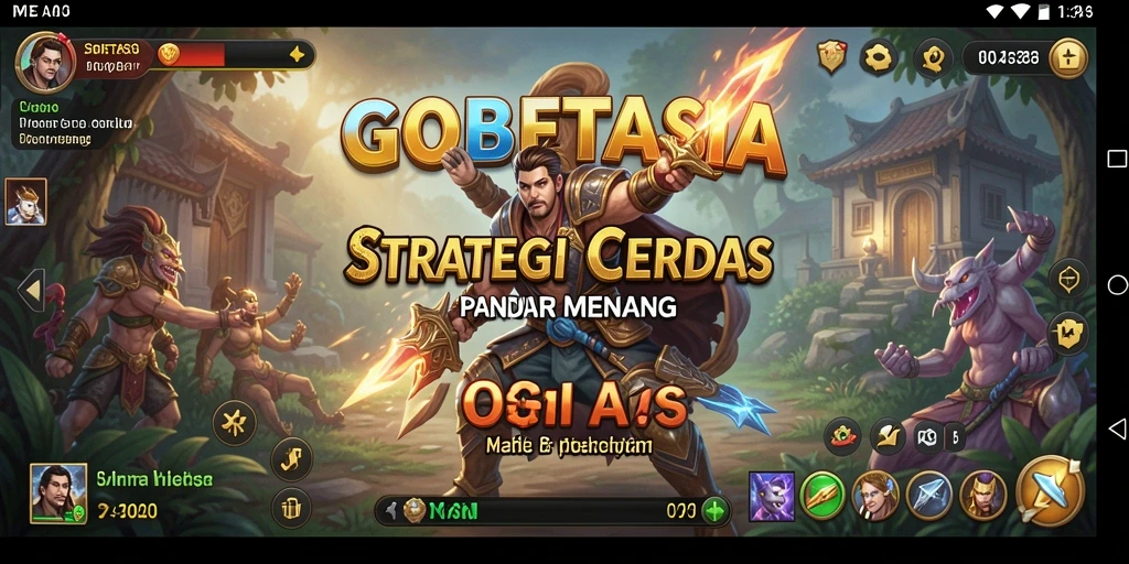 Tangkapan layar GOBETASIA menampilkan aksi strategi mendebarkan.