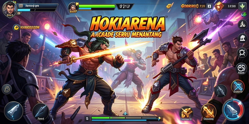 Screenshot HOKIARENA menampilkan aksi seru dalam permainan Arcade.