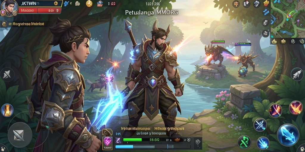 Screenshot gameplay JKTWIN menampilkan pertarungan epik dan grafis yang menawan.