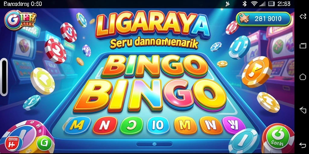 Screenshot gameplay LIGARAYA menampilkan keseruan permainan Bingo.