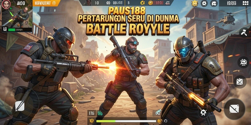 Tangkapan layar dari gameplay seru di PAUS188 Battle Royale.