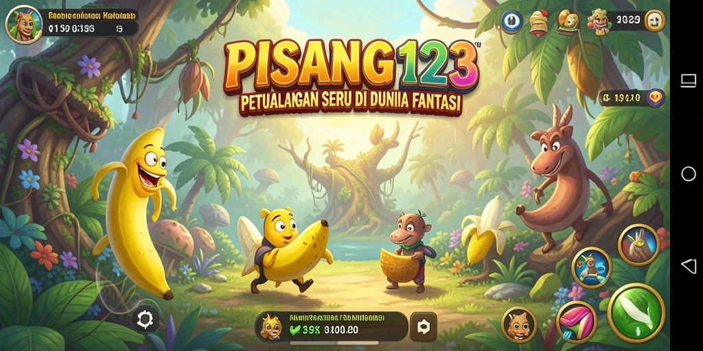Tampilan gameplay PISANG123 dengan eksplorasi dunia petualangan yang menakjubkan.