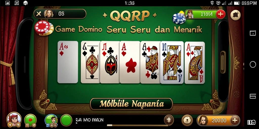 Screenshot utama QQRP menampilkan gameplay menarik saat bermain Domino.