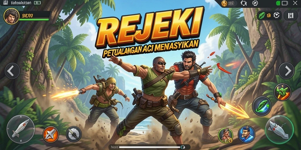 Tampilan gameplay intens dari game REJEKI yang seru dan aksi penuh tantangan.