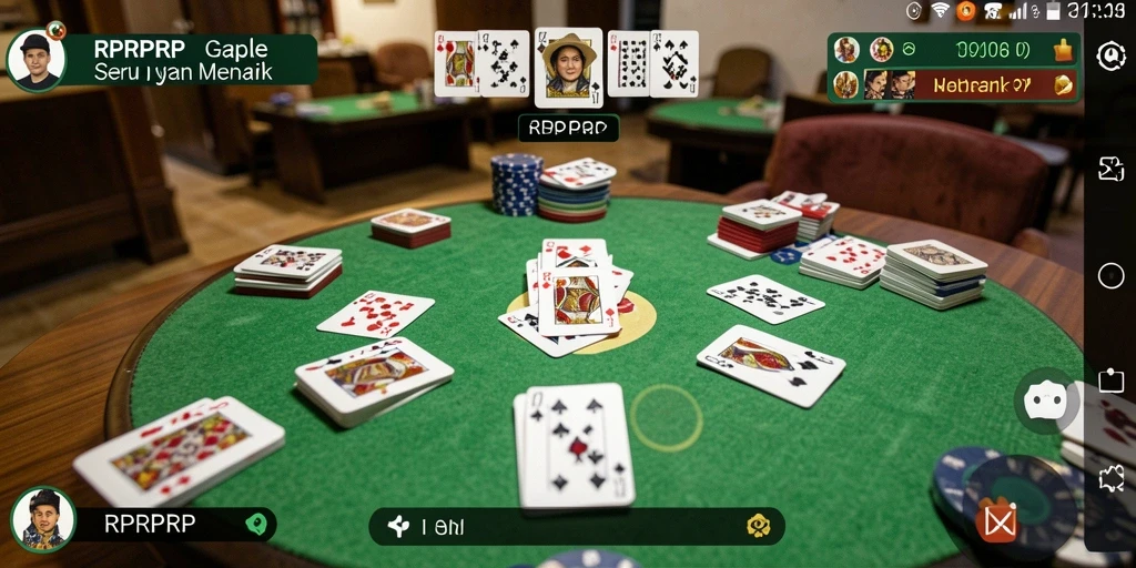 Tampilan gameplay seru permainan Gaple di RPRPRP.