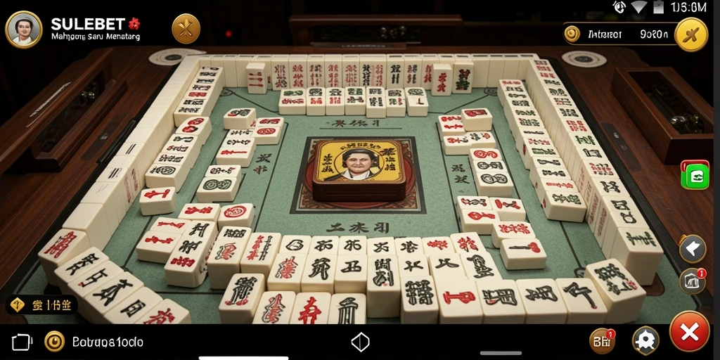 Tampilan gameplay SULEBET dengan ubin Mahjong yang berwarna-warni.