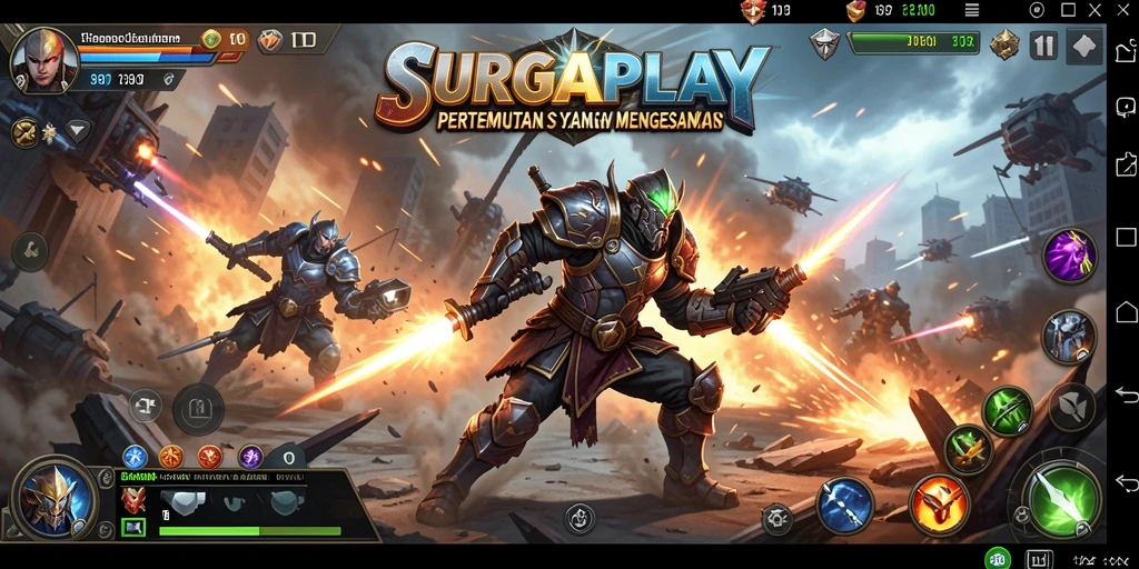 Tampilan gameplay menarik dari SURGAPLAY yang mengusung strategi pertarungan.